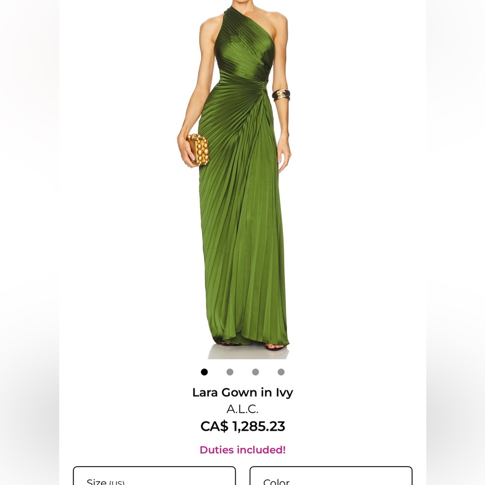 A.L.C. Lara Gown in Ivy